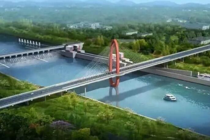 新建的千米特(tè)大橋淮州沱江特(te)大橋正在加速修(xiu)建中