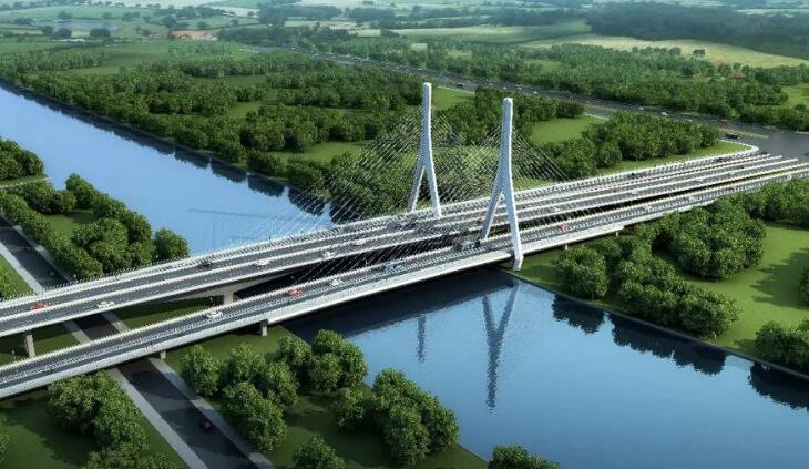 蘇州首(shou)座景觀斜拉(la)橋索塔施工(gong)全部封頂