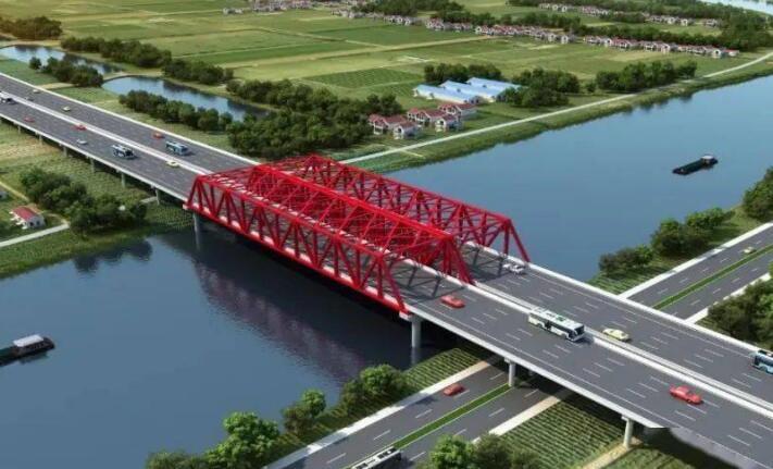 夏仕港大橋(qiáo)“導向”工程鋼(gang)梁順利拼裝(zhuāng)